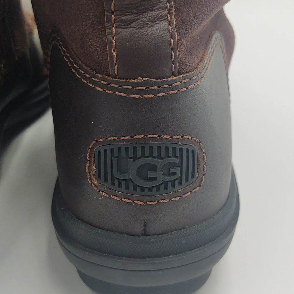 UGG Hapsburg Hiker Boots Brown Suede Leather 7.5 Hiking Gorpcore Après Ski
